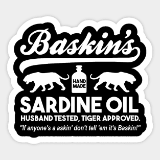 BASKIN'S SARDINE OIL Sticker